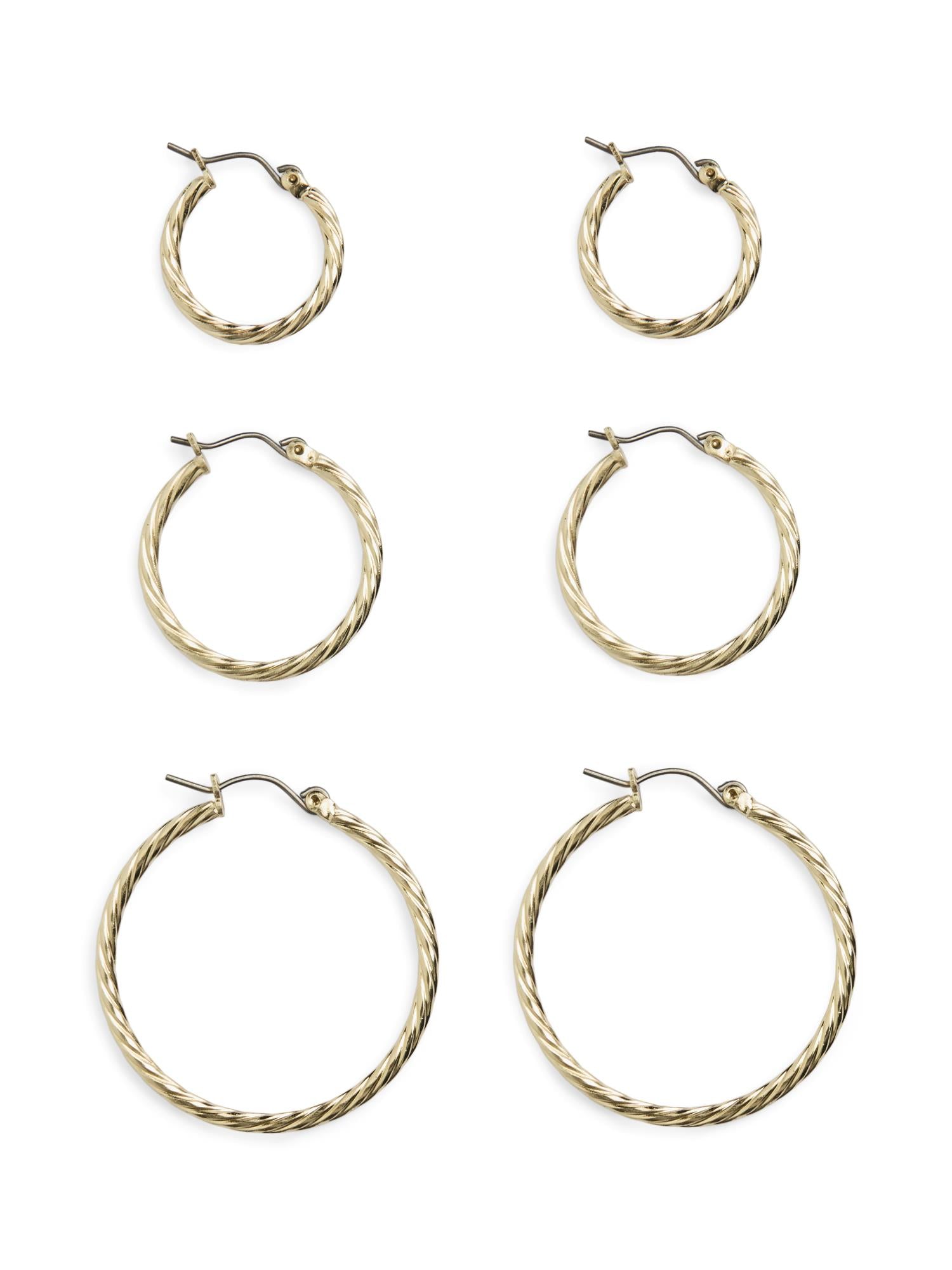 PCTabitha 3-Pack Hoop Earrings