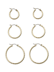 PCTabitha 3-Pack Hoop Earrings