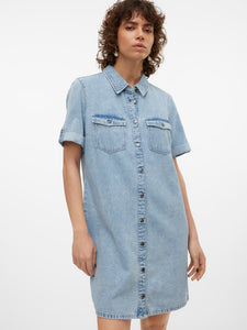 VMJennie SS Short Denim Dress Ga Noos