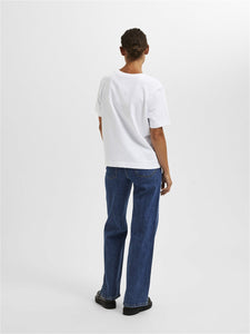 HVIT SELECTED FEMME SLFESSENTIAL SS BOXY TEE