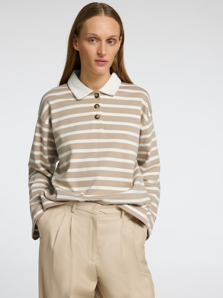 SLFWADA LS STRIPE COLLAR TOP NOOS