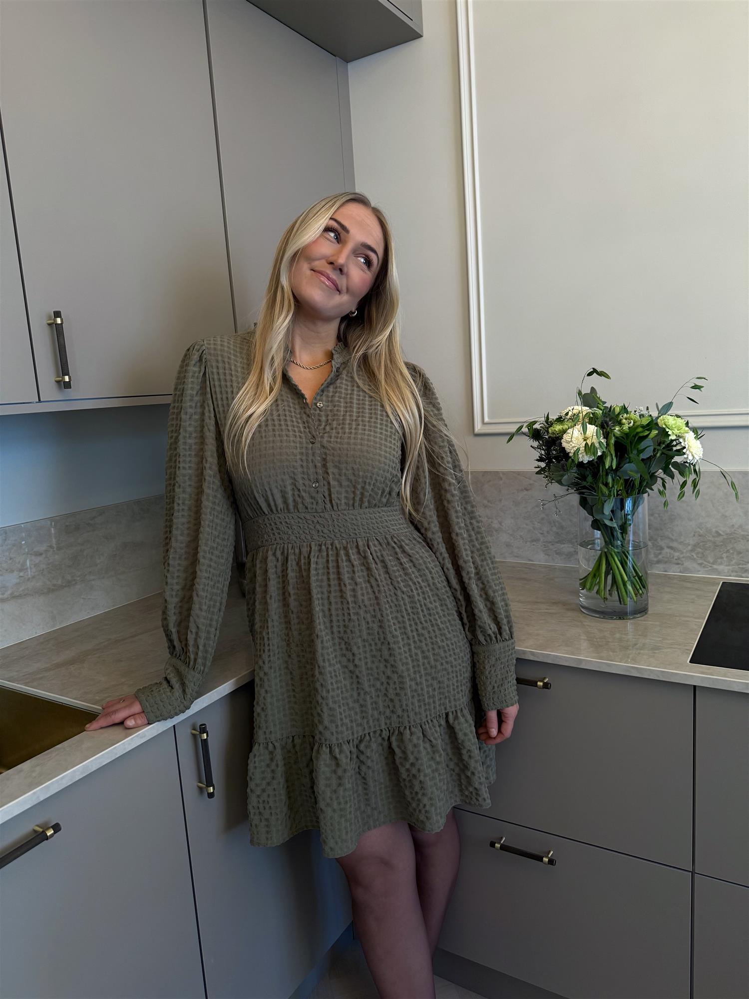 AWNoelle LS High Neck Short Dress