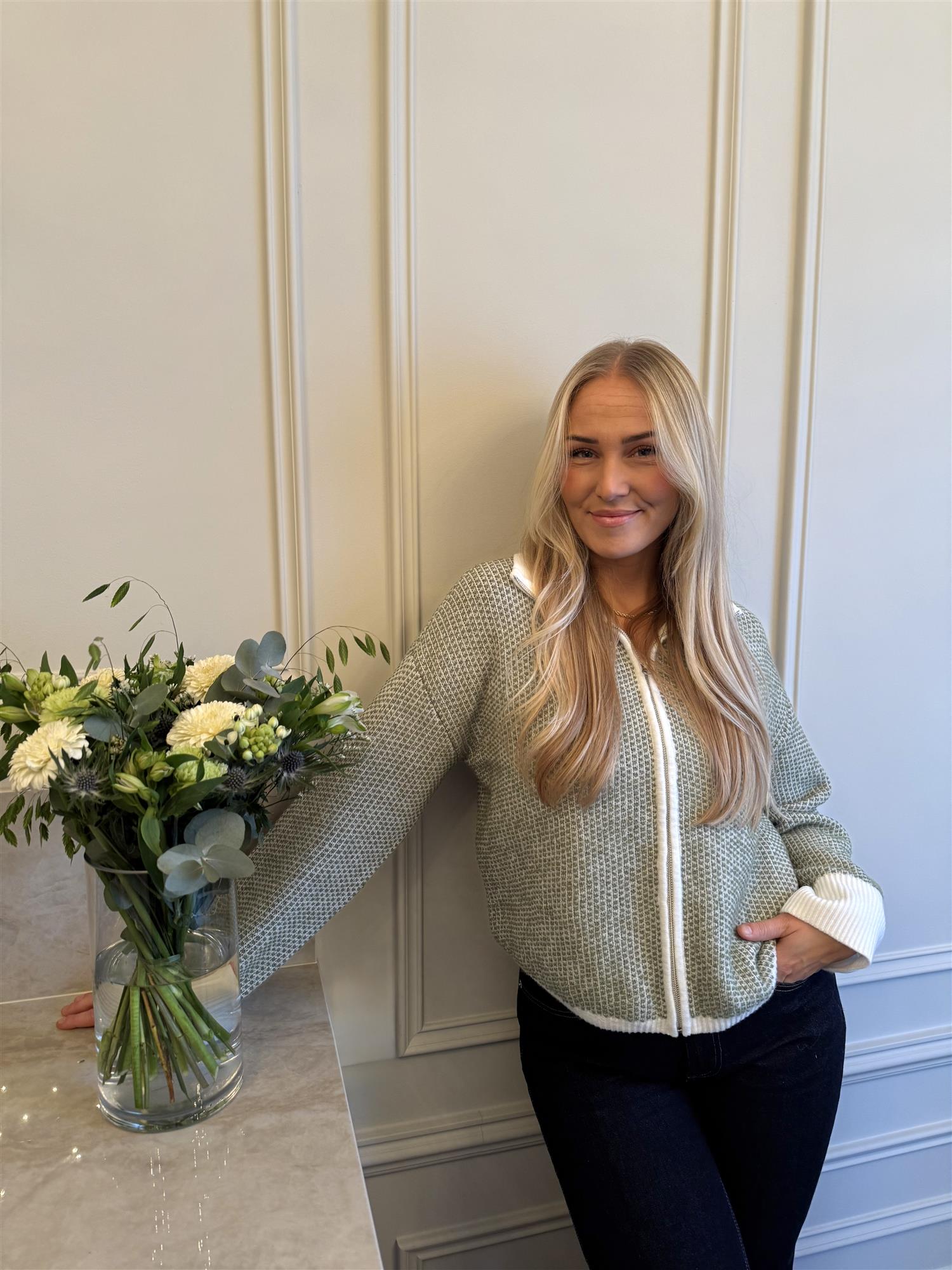 AWollie LS Zip Knit Cardigan