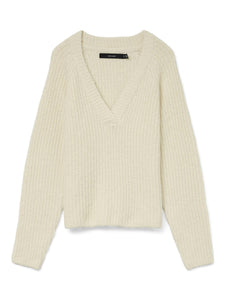 VMNovah Rib Ls V-Neck Pullover