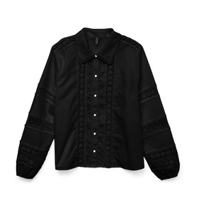 VMEYA L/S PUFF LACE SHIRT WVN EXP