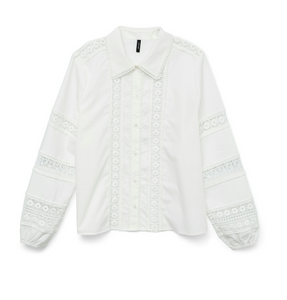 VMEYA L/S PUFF LACE SHIRT WVN EXP