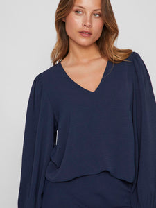 VIGAJA L/S V-NECK TOP/PB