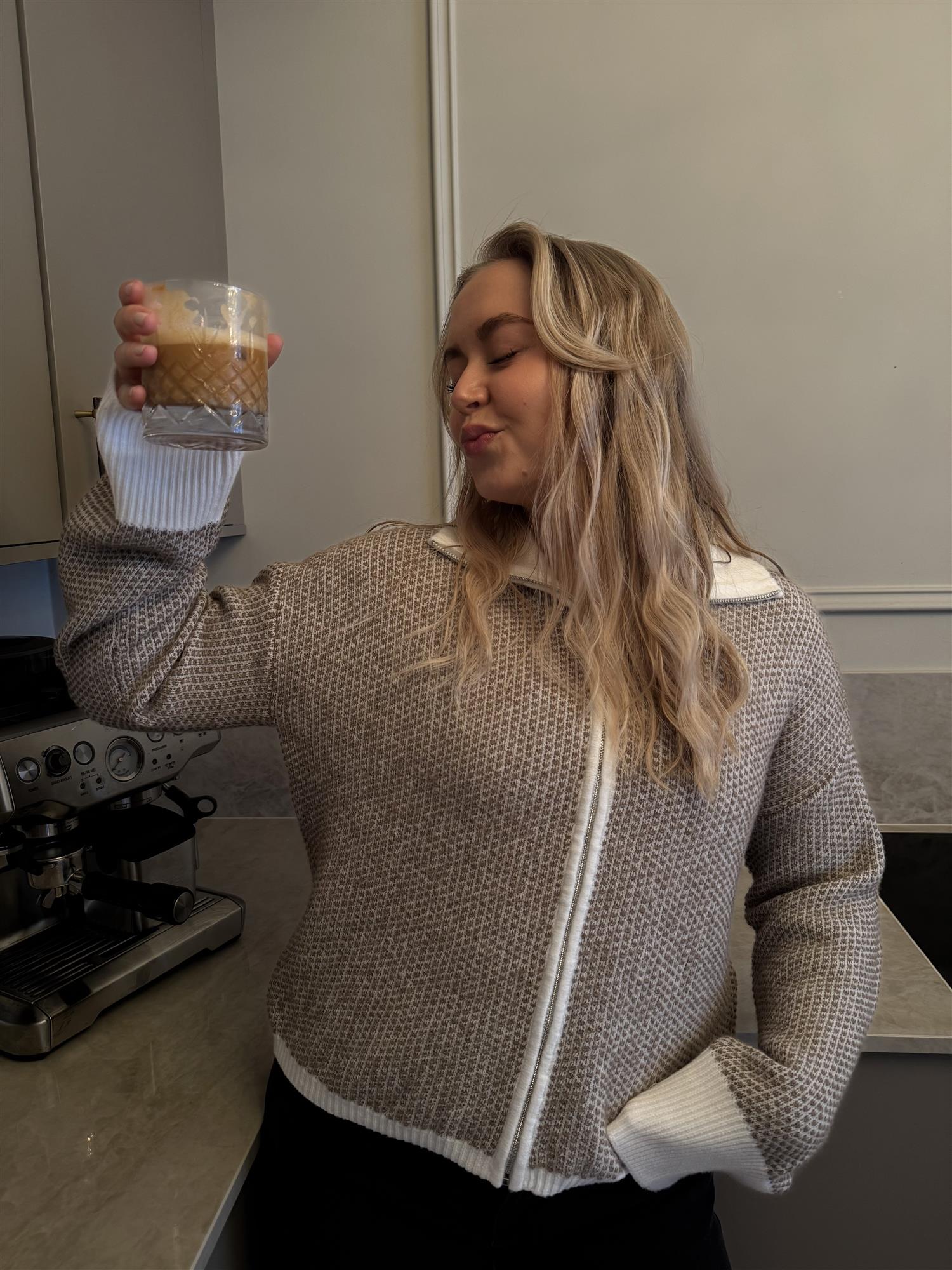 AWollie LS Zip Knit Cardigan