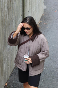 AWsissy Oversize Quilted Jacked