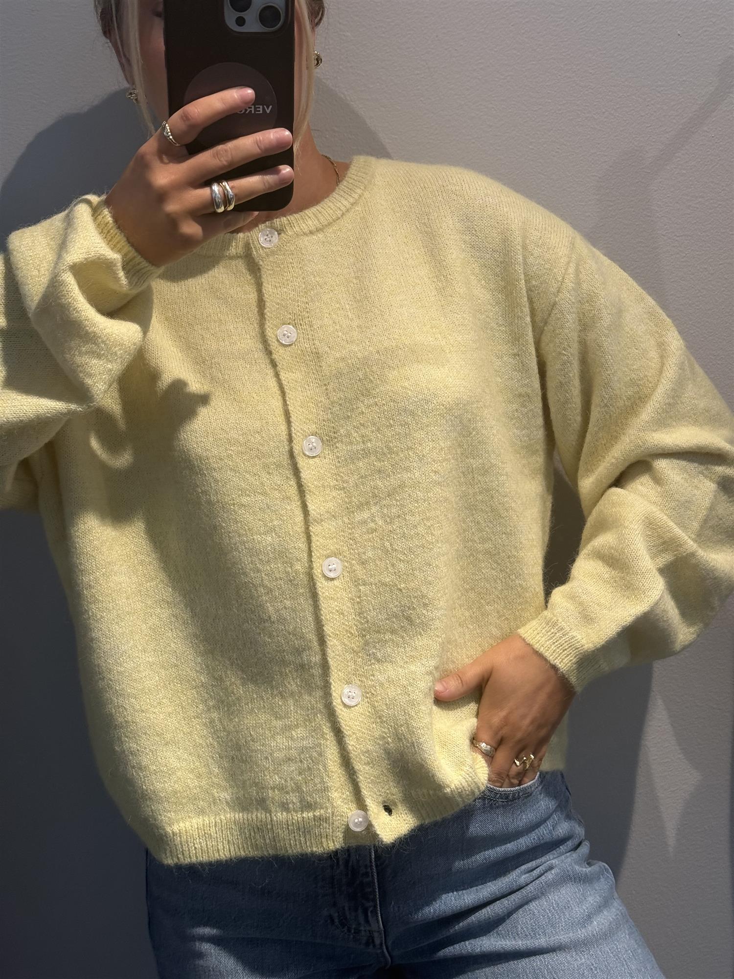 VMHope LS O-Neck Button Cardigan SB
