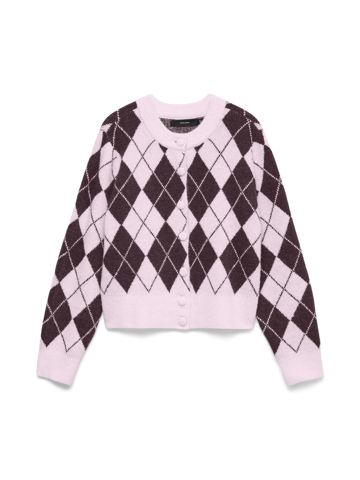 VMHalo LS O-Neck Argyle Cardigan EXP