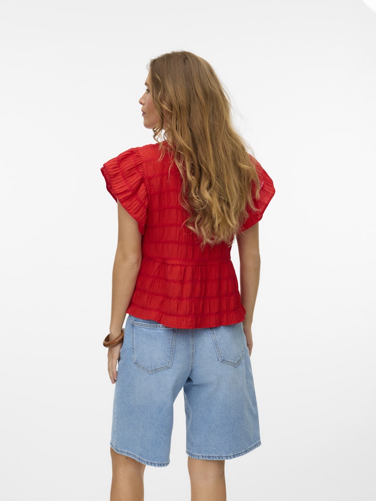 VMErma S/S Button Top Wvn SB3