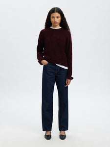 SLFLulu LS Knit Frill Cuff O-Neck NOOS
