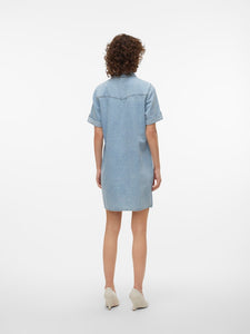 VMJennie SS Short Denim Dress Ga Noos