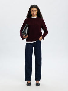 SLFLulu LS Knit Frill Cuff O-Neck NOOS