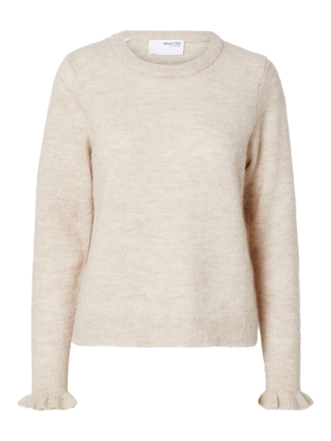 SLFLulu LS Knit Frill Cuff O-Neck NOOS