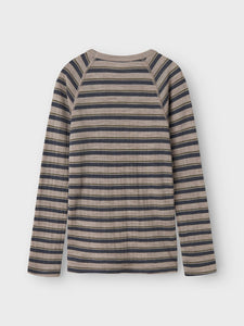 NKMWang Wool Needle LS Top Stripe