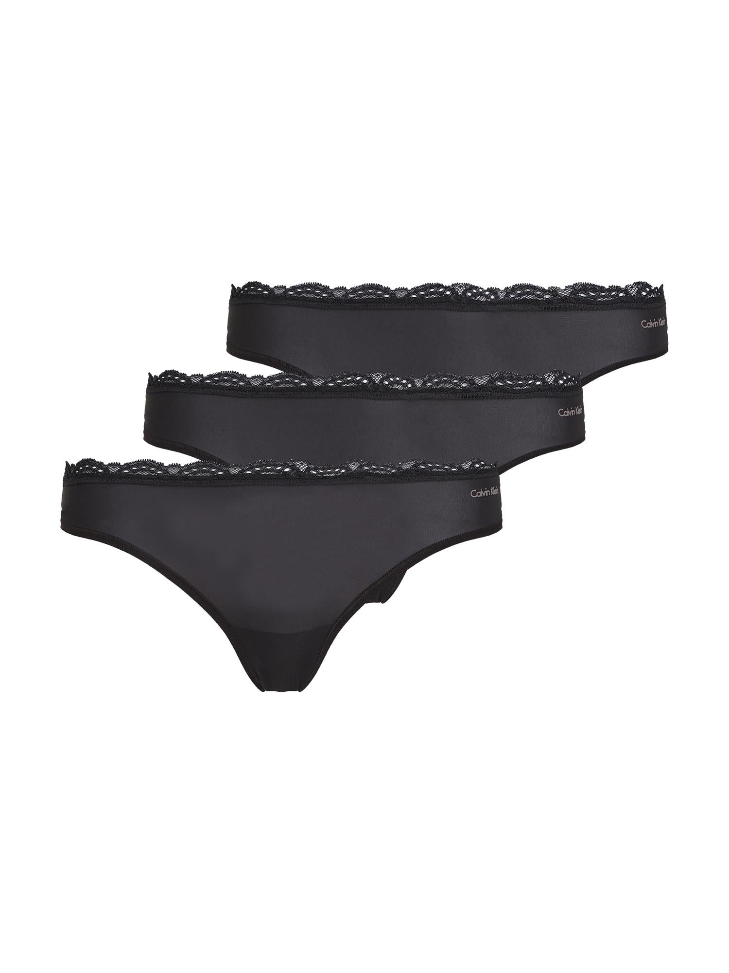 Thong 3-PK Microfiber Stretch Lace