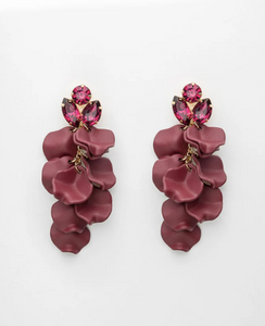 Leaf Big Stone Earrings