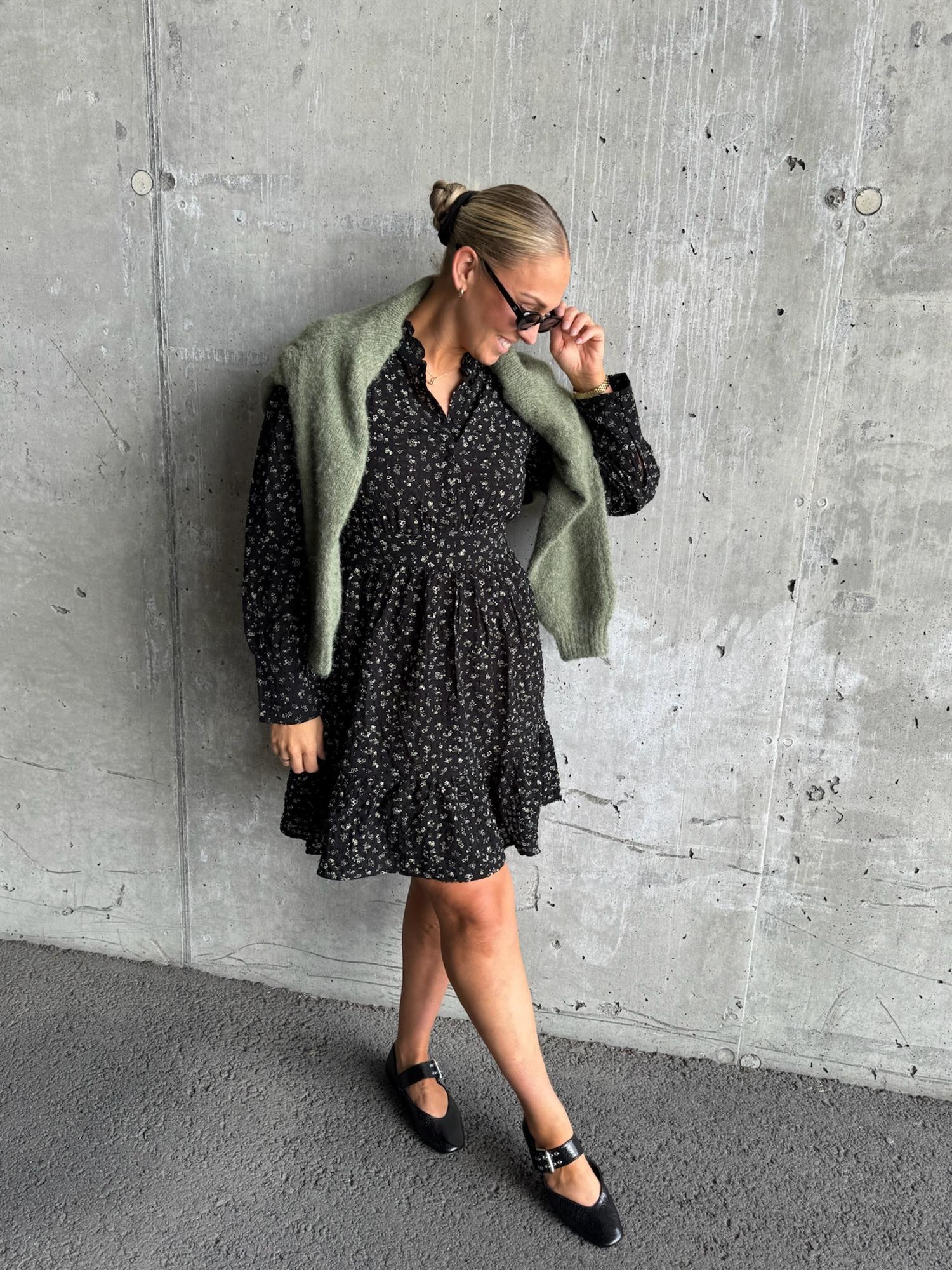 AWNoelle LS High Neck Short Dress