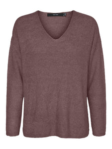 VMCREWLEFILE LS V-NECK BLOUSE NOOS
