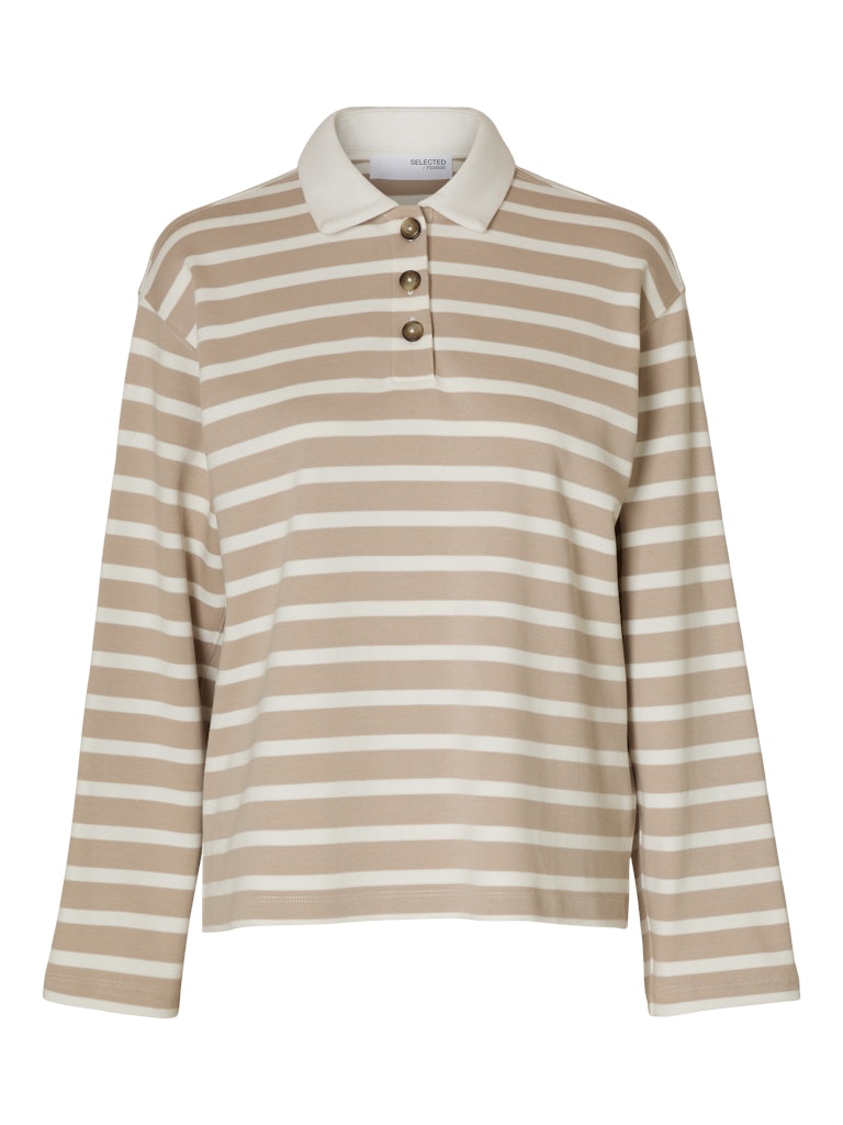 SLFWADA LS STRIPE COLLAR TOP NOOS