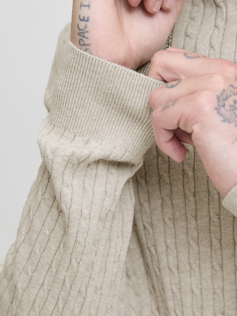 JJEEmil Knit Cable Crew Neck