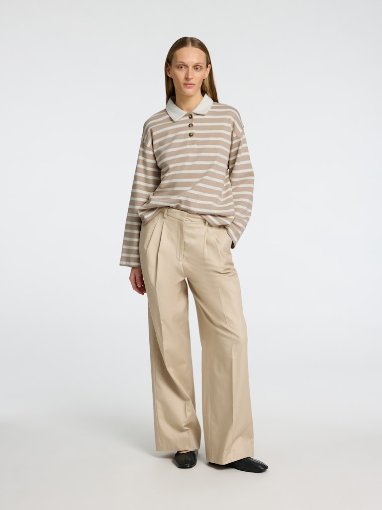 SLFWADA LS STRIPE COLLAR TOP NOOS