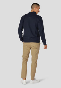 MARINEBLÅ CLEAN CUT COPENHAGEN LAURITZ ZIP GENSER