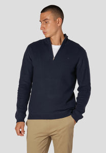 MARINEBLÅ CLEAN CUT COPENHAGEN LAURITZ ZIP GENSER