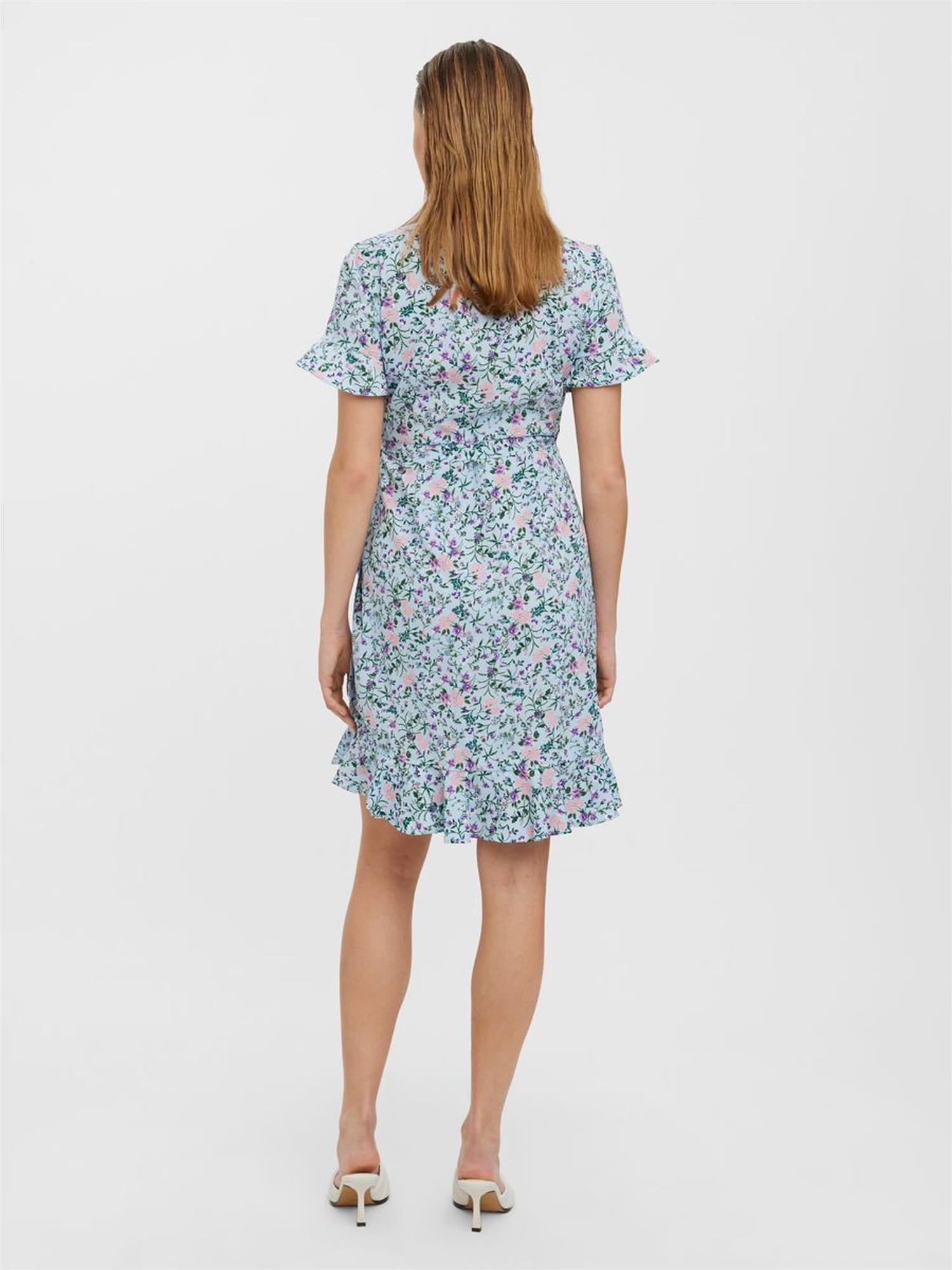 VMHENNA 2/4 WRAP FRILL DRESS