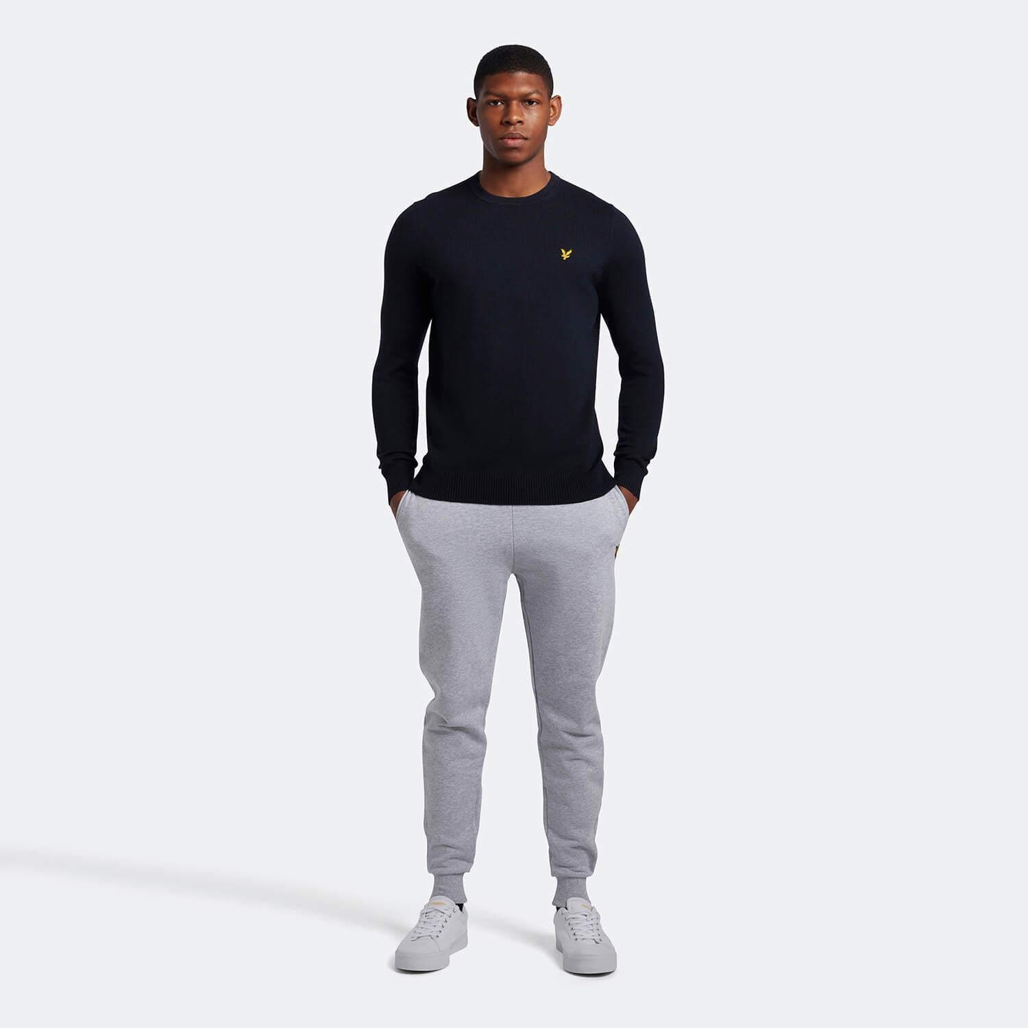 COTTON MERINO CREW JUMPER