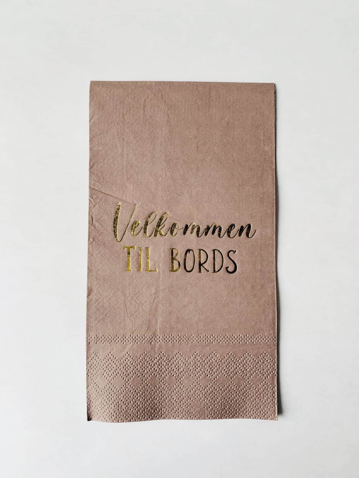 SERVIETT VELKOMMEN TIL BORDS