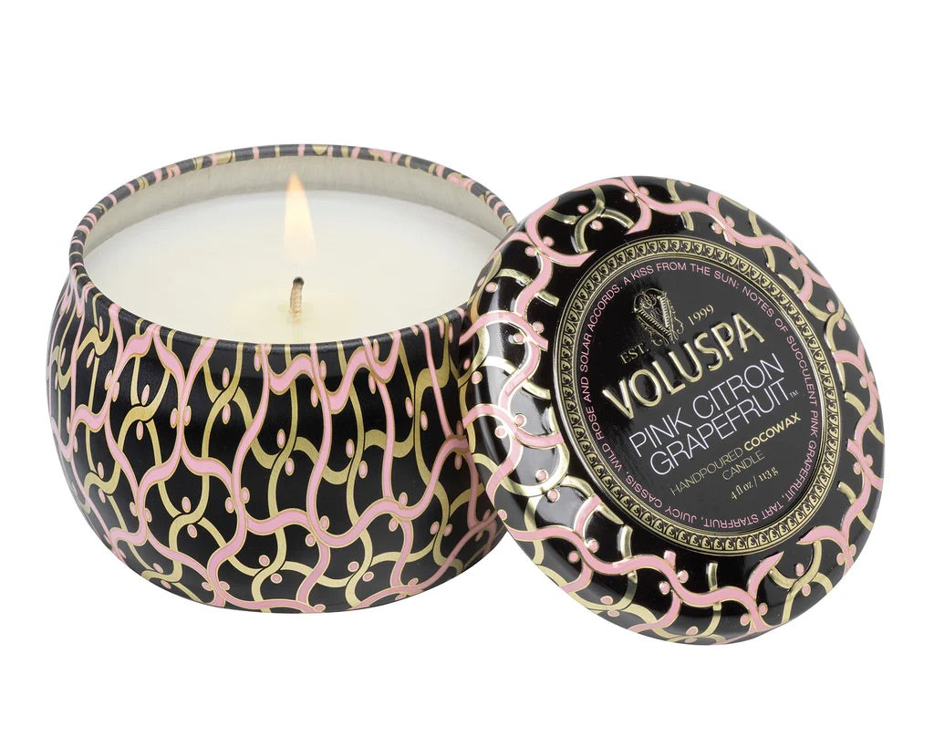 PINK CITRON GRAPEFRUIT, MINI TIN CANDLE