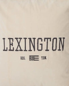 BEIGE LEXINGTON LOGO MESSAGE ORGANIC COTTON PUTETREKK